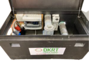Pumpe 4" for spildevand i slagfast kasse med GPS - selvansugende
