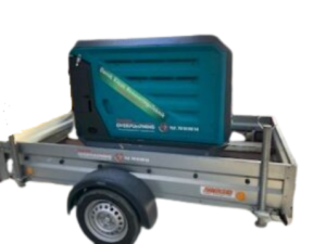 Motorpumpe 4" 115m3/t trailermonteret