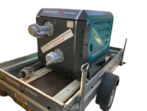 Motorpumpe 4" 115m3/t trailermonteret - Billede 2